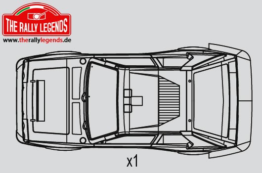 Carrosserie RC Claire Lancia Delta S4 Rally Martini - Échelle 1:10 - Neuf